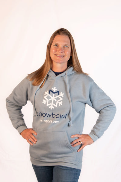 Adult Snowbowl Pull Over Hoodie in Blue Fog