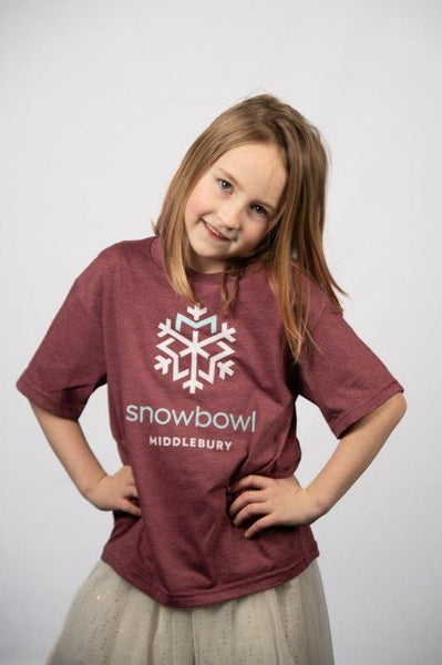 Youth Snowbowl T-Shirt in Burgundy