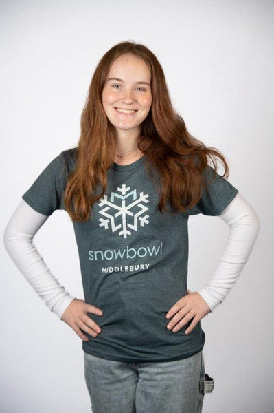 Adult Snowbowl Snow Bowl Logo T-Shirt in Indigo